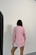 ÇİZGİLİ GÖMLEK - Pembe
