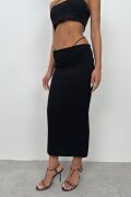 Askı Detay Straplez Dokulu Crop