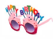 Happy Birthday Yazılı Pembe Fuşya Parti Gözlüğü