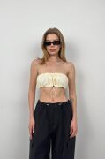 Lastik Detay Straplez Crop