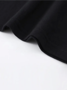 Baskılı Oversize Bisiklet Yaka T-shirt - Siyah