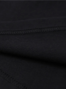 Baskılı Oversize Bisiklet Yaka T-shirt - Siyah