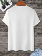 Unisex Baskılı Oversize T-Shirt - Beyaz