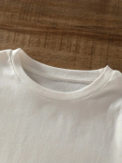 Baskılı Oversize Bisiklet Yaka T-shirt - Beyaz